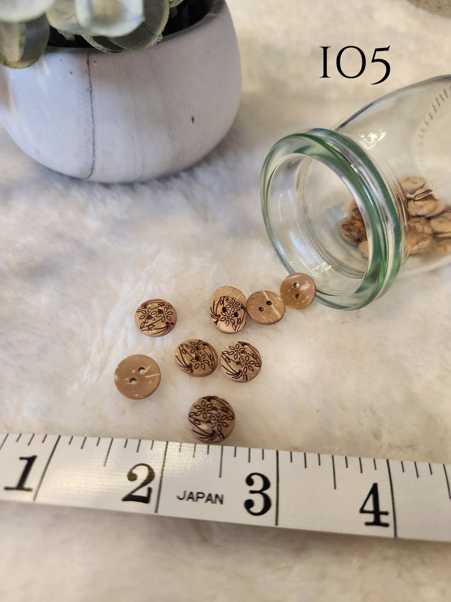 Decorative Wood Look Buttons