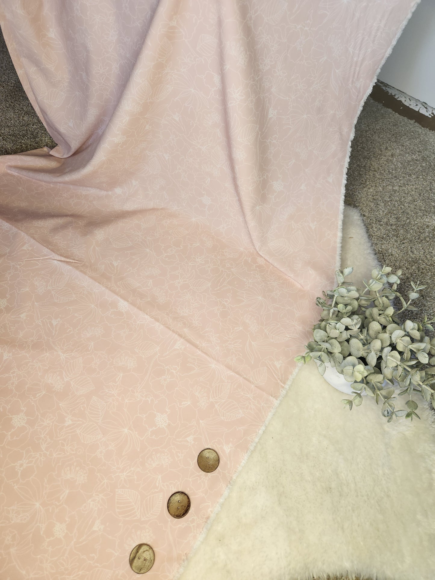 Pink Floral Stretch Crepe