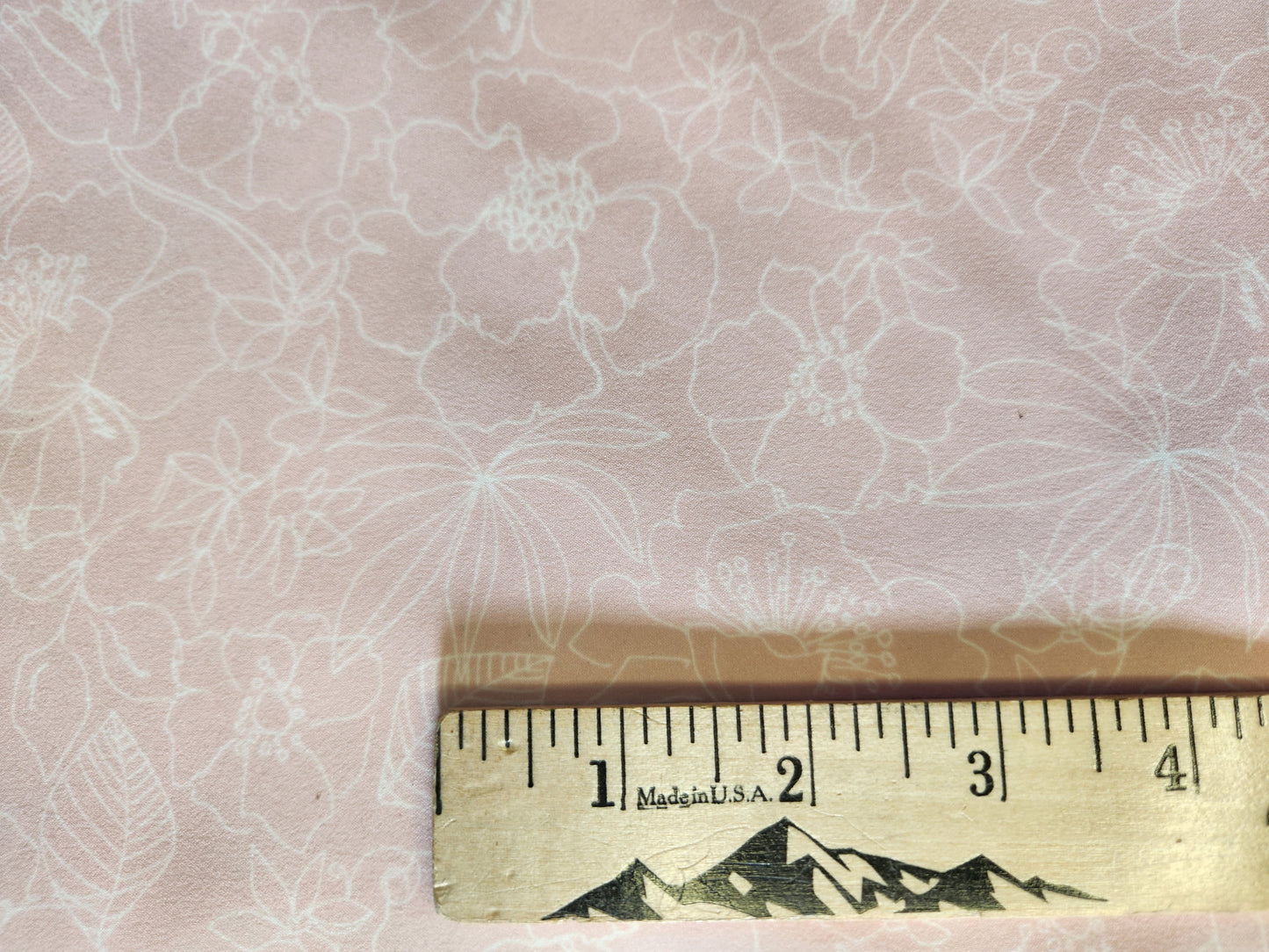 Pink Floral Stretch Crepe