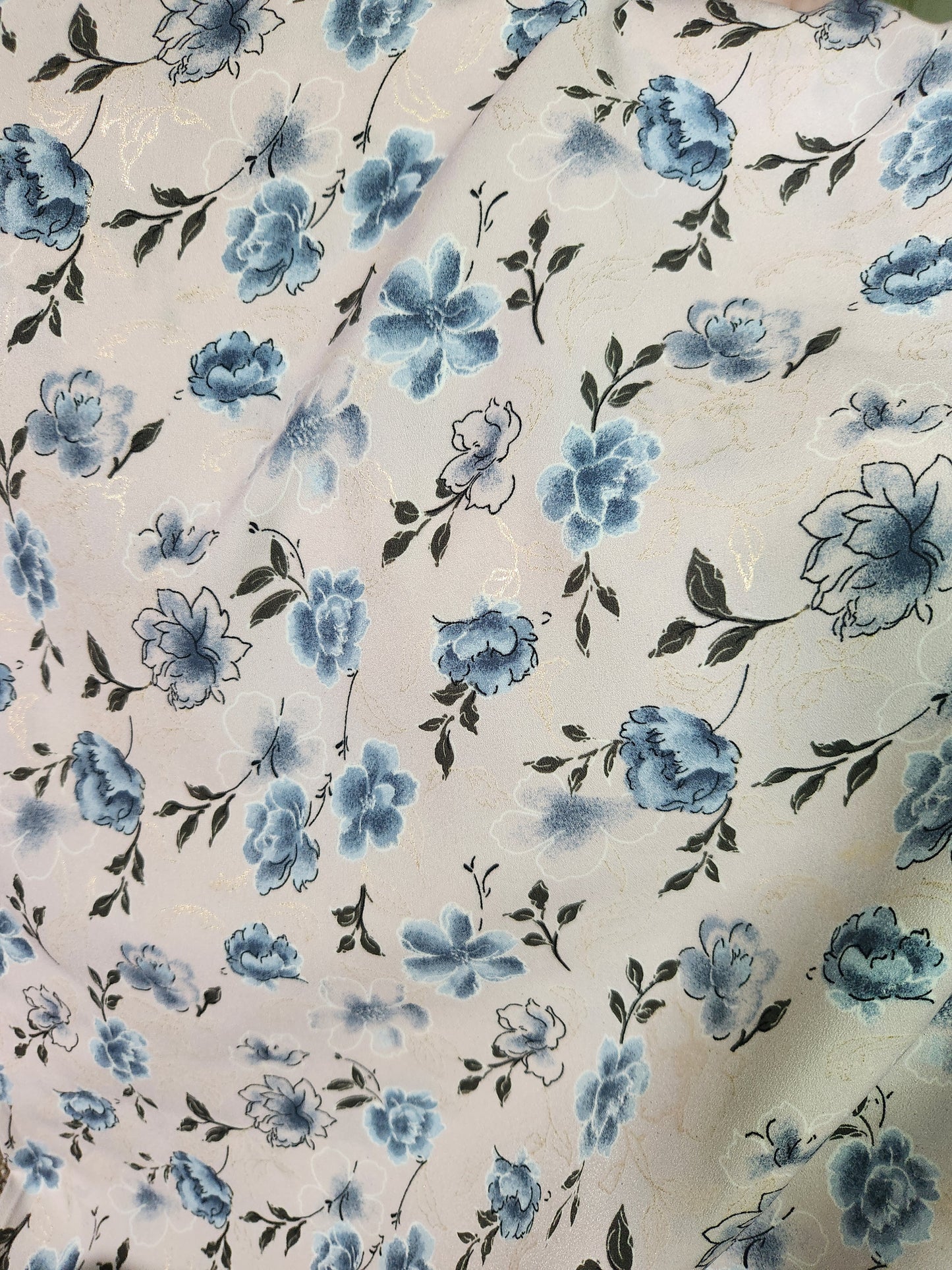Floral Poly Stretch Crepe Foil