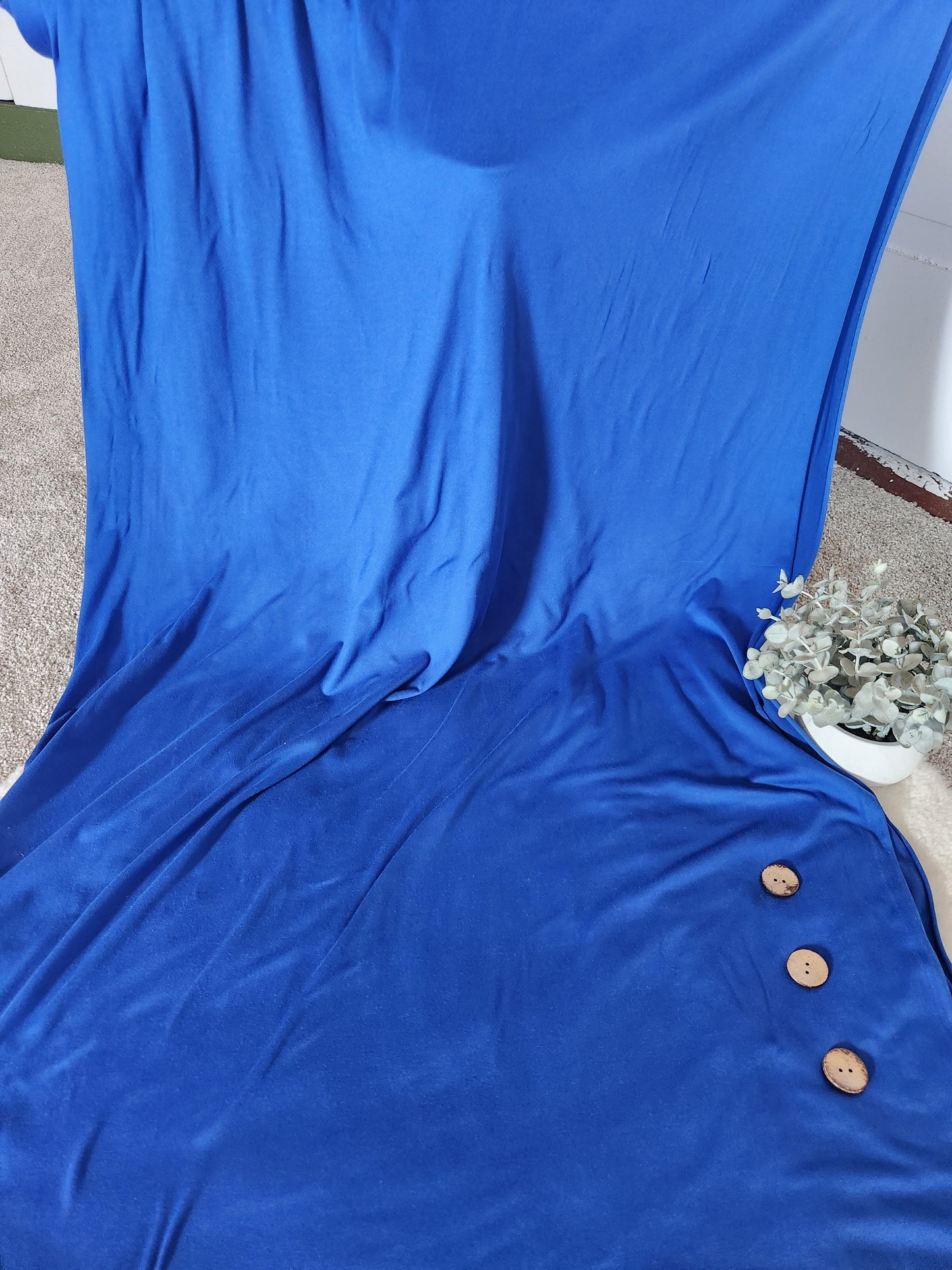 Royal Blue Double Brushed Poly Knit