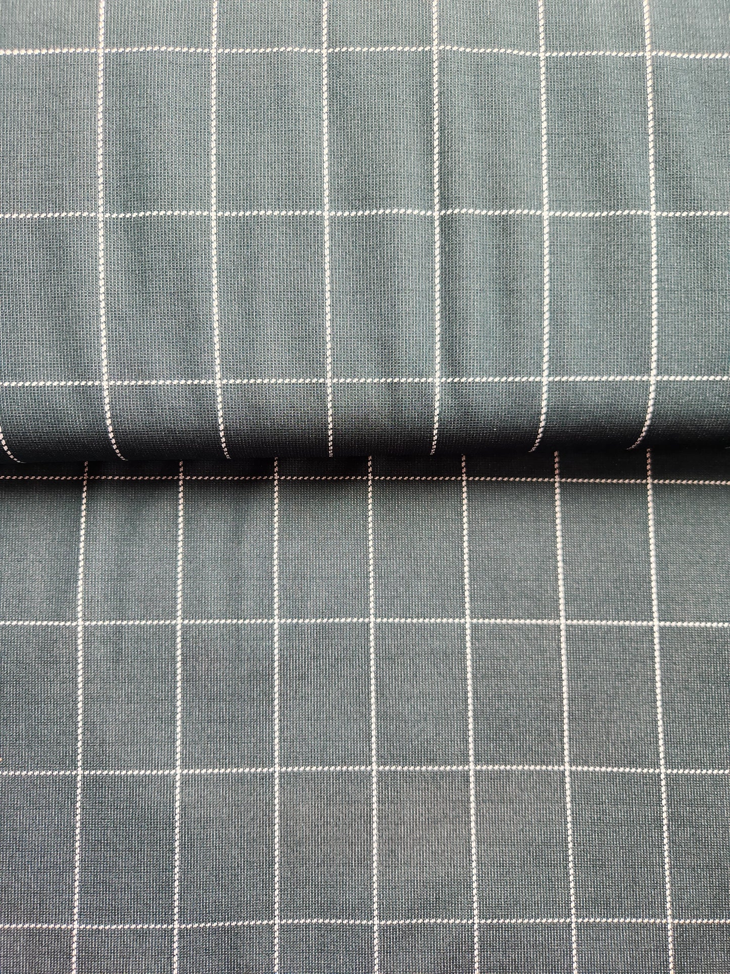 Hunter Green Window Pane Plaid Knit