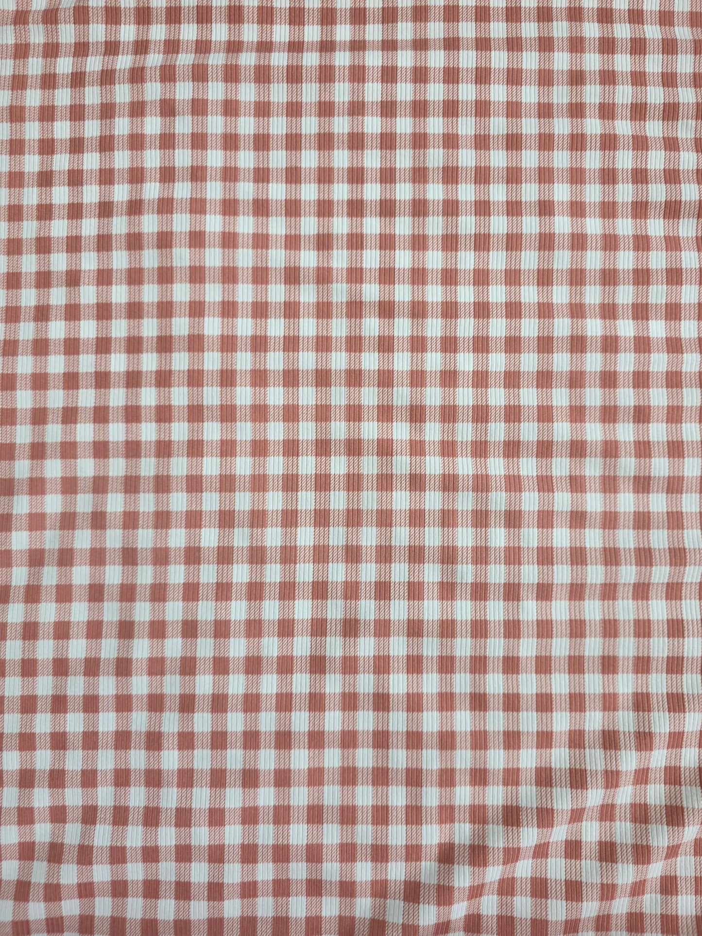 Dusty Rose Gingham Yummy Rib Knit