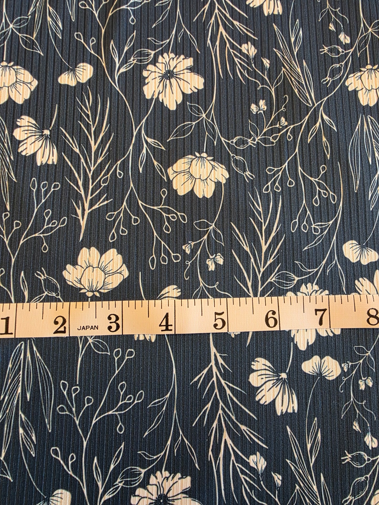 Blue Spruce Subtle Petals Reign Rib Knit