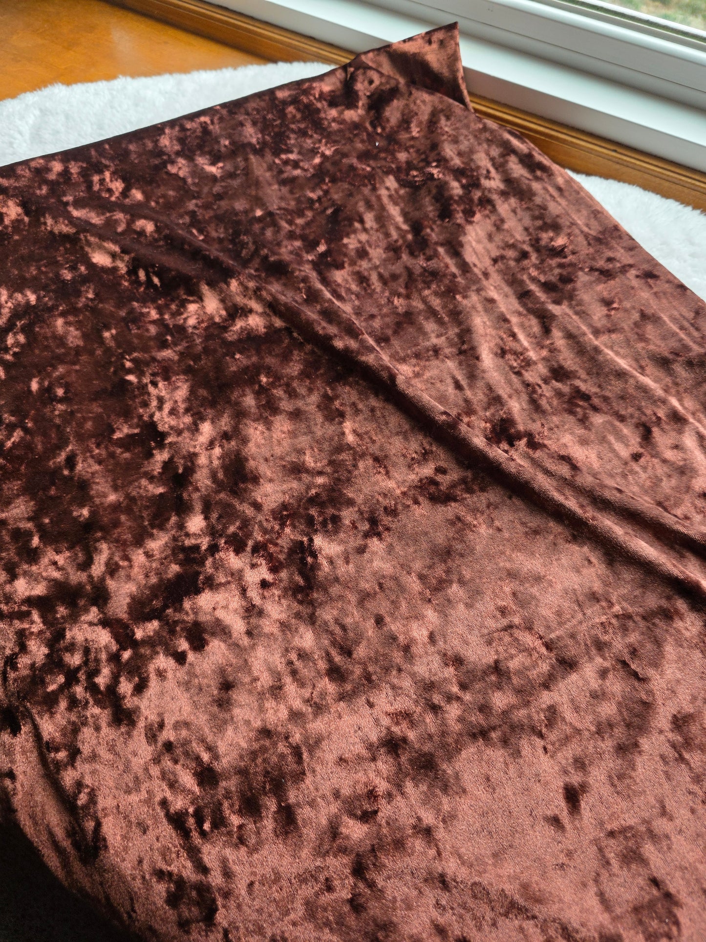 Coco Brown Crushed Velvet