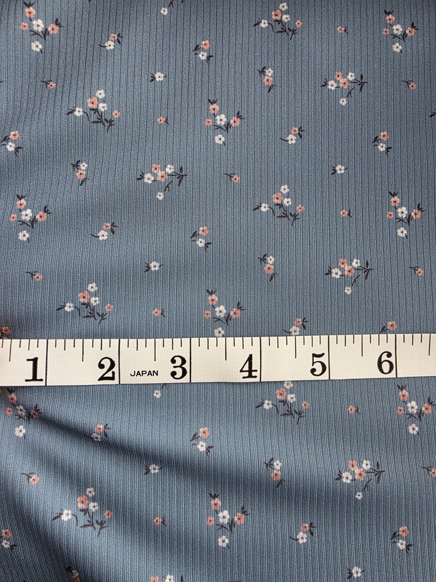 Stone Tiny Floral Mini Rib Knit