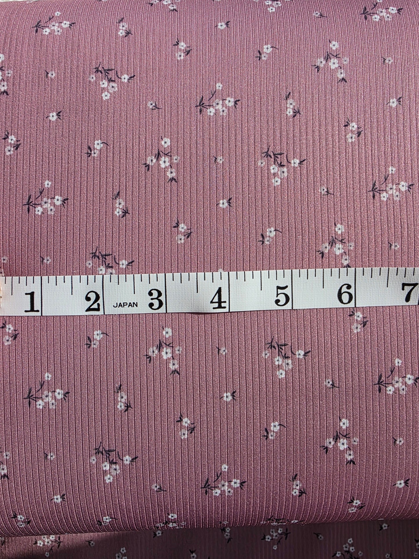 Rose Tiny Floral Mini Rib Knit