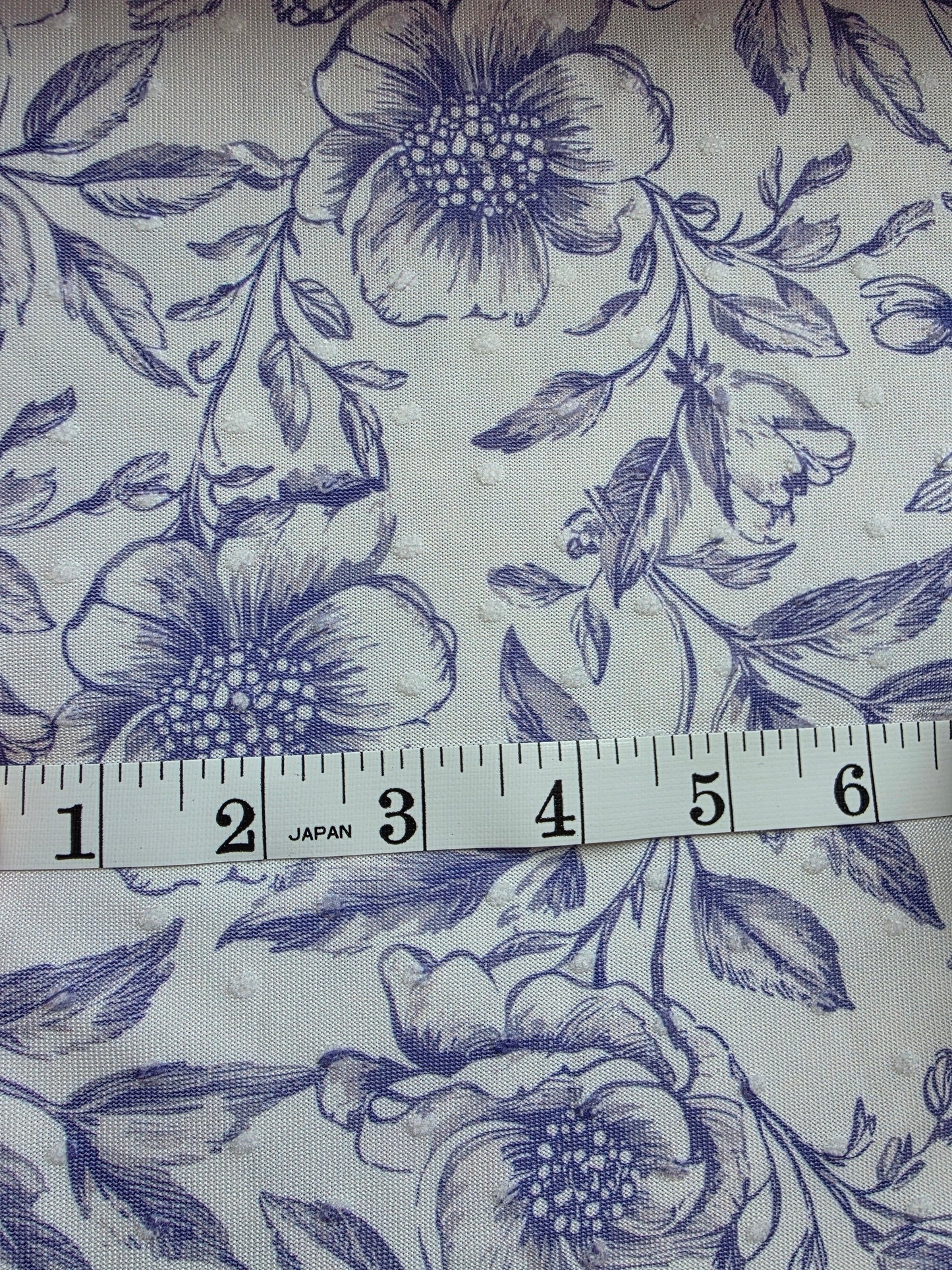 Blue Timeless Toile Swiss Dot Knit