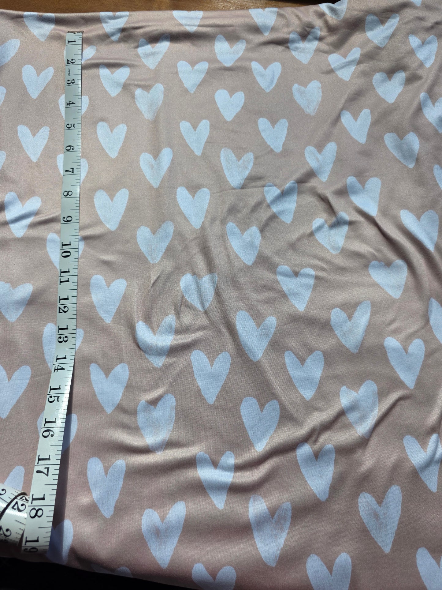 *Exclusive* Watercolor Hearts Double Brushed Poly Knit