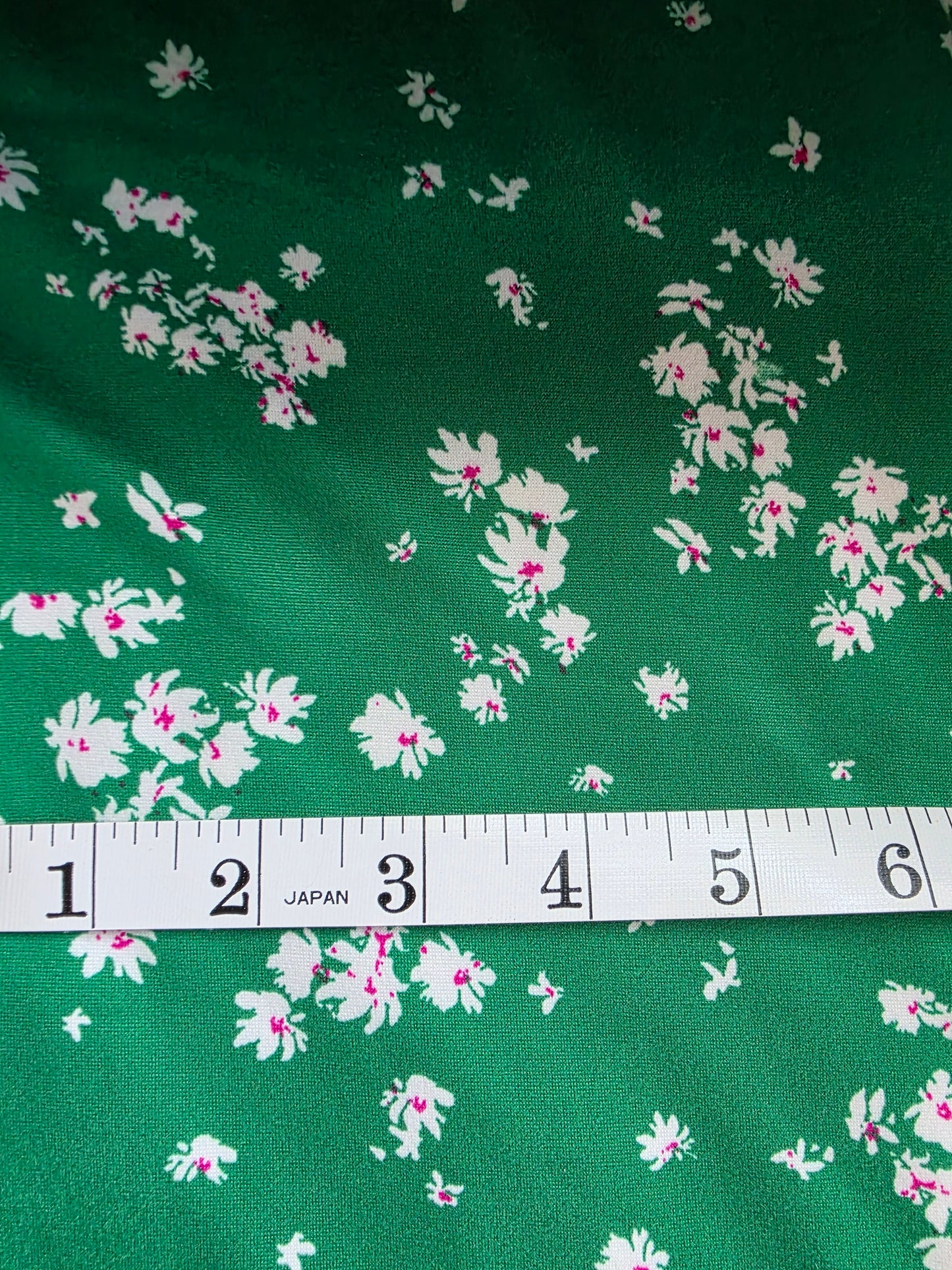 Green Floral Double Brushed Poly Knit | Sold By The Half Yard