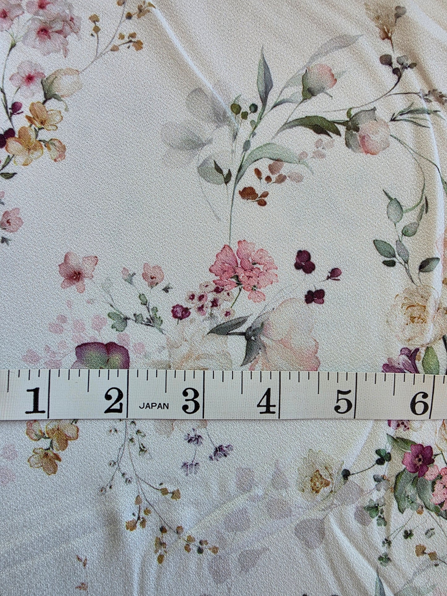 White Elegant Floral Moss Crepe Knit | Sold By The Half Yard