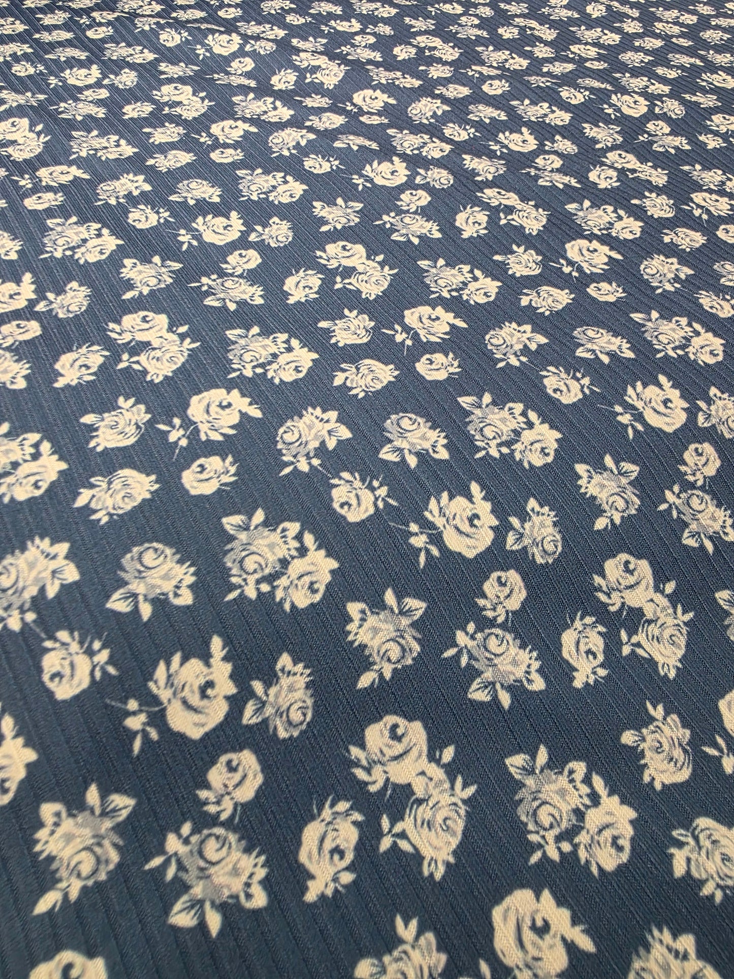 Blue Rose Yummy Rib Knit | Sold By The Half Yard