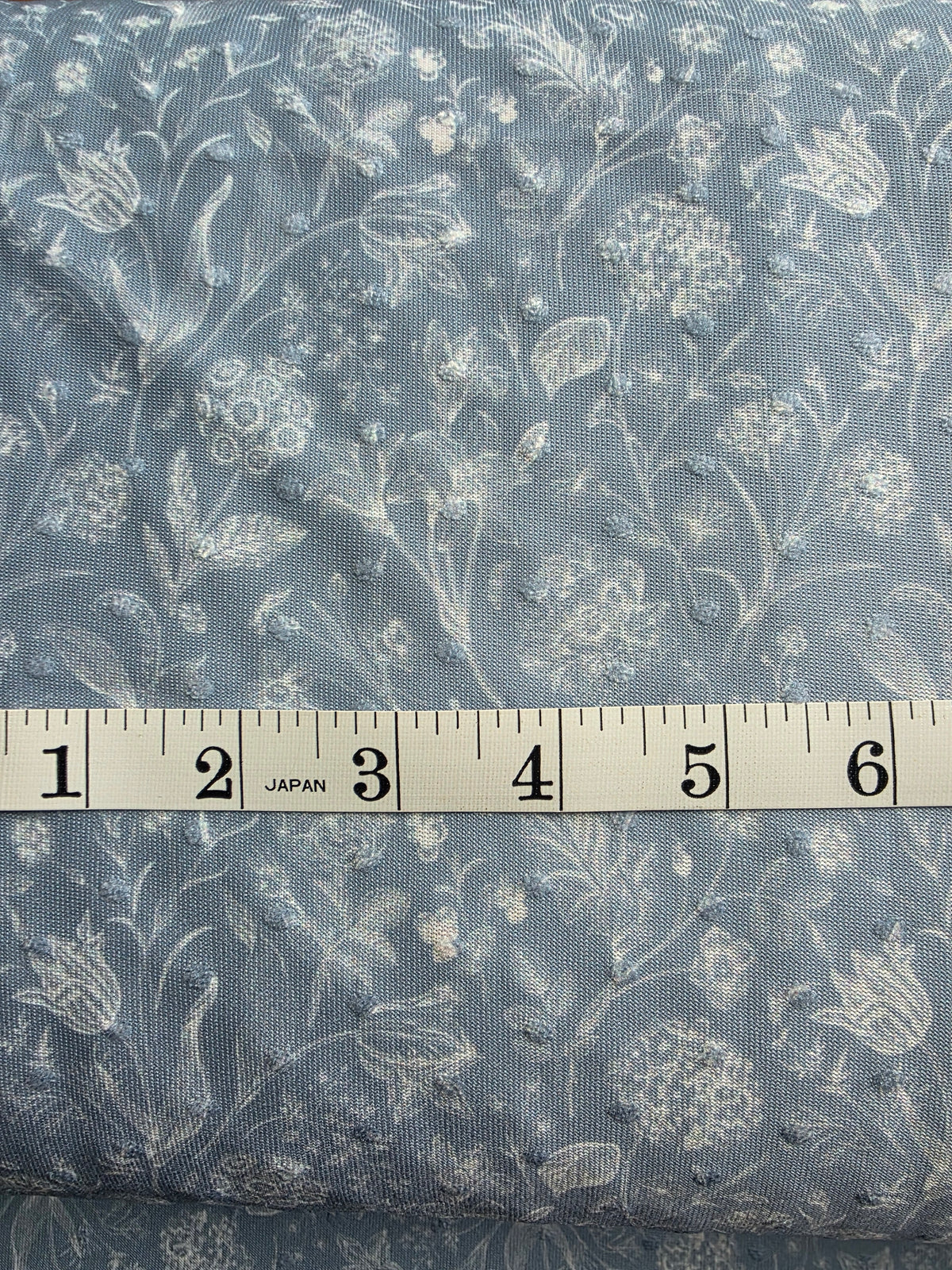 Sky Blue Evening Reverie Swiss Dot Knit | Sold By The Half Yard