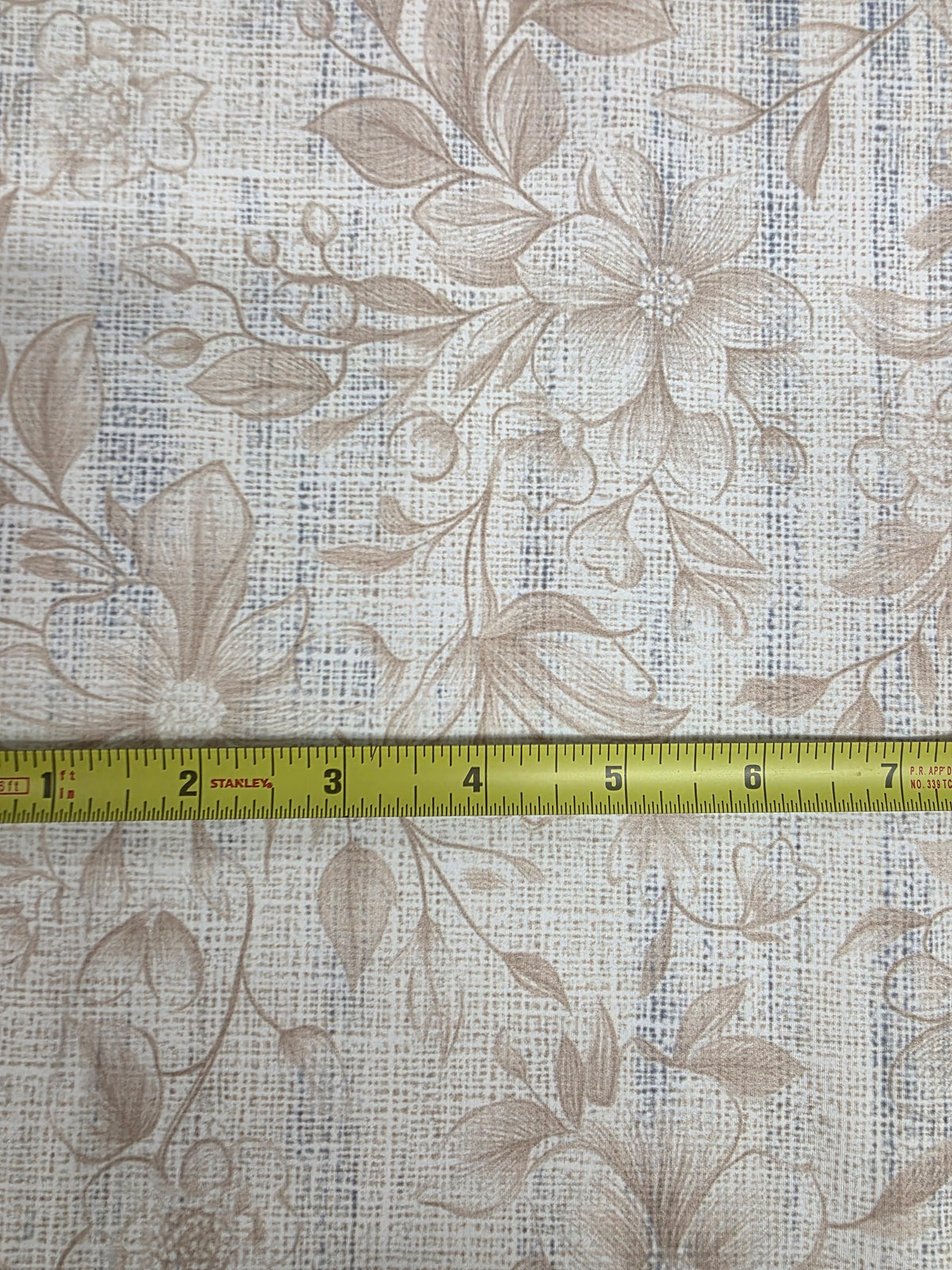 Beige Neutral Charm Floral Lou Lou Knit | Sold By The Half Yard