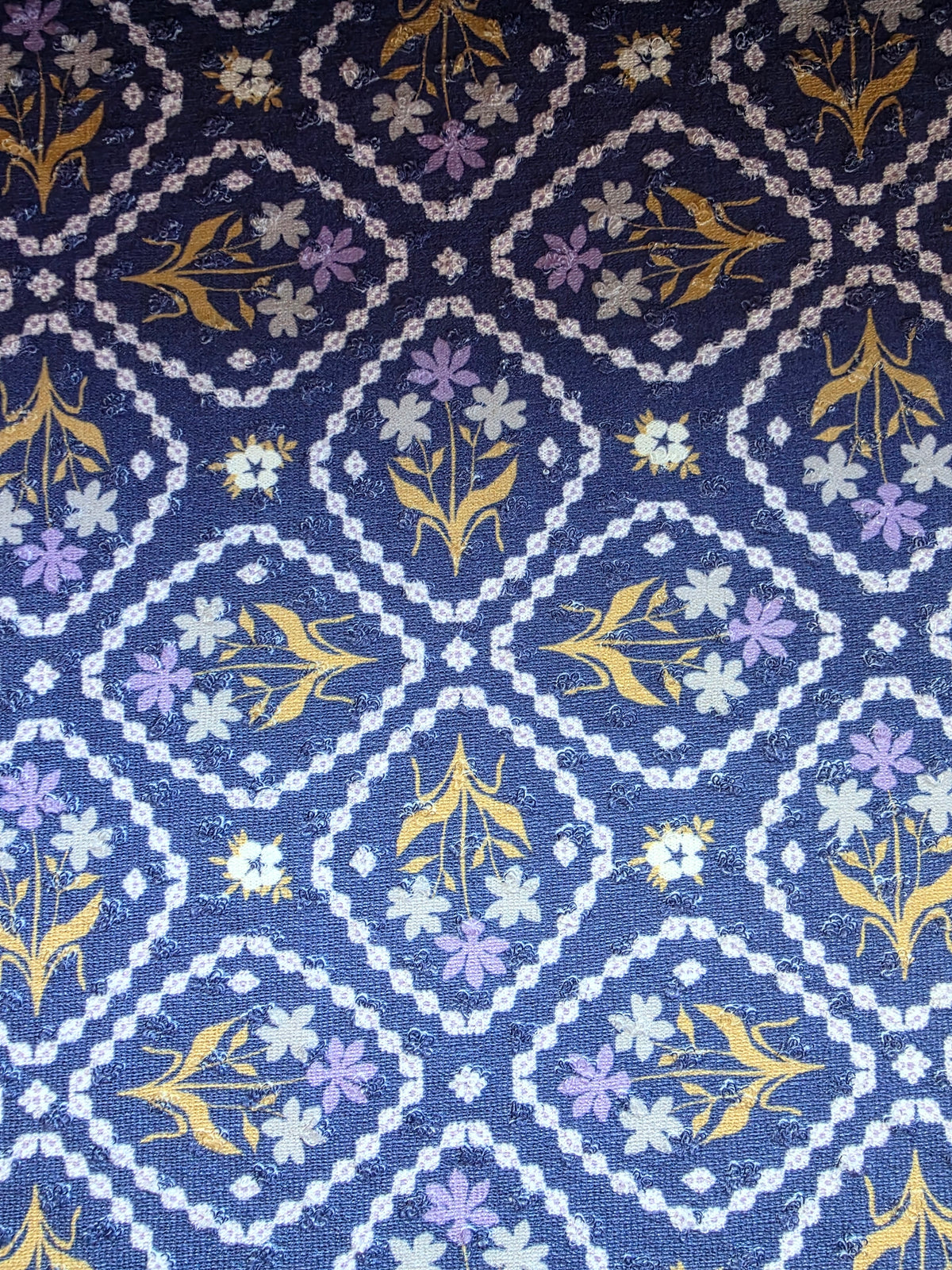 Lacework Trellis Floral Swiss Dot Knit | Sold By The Half Yard