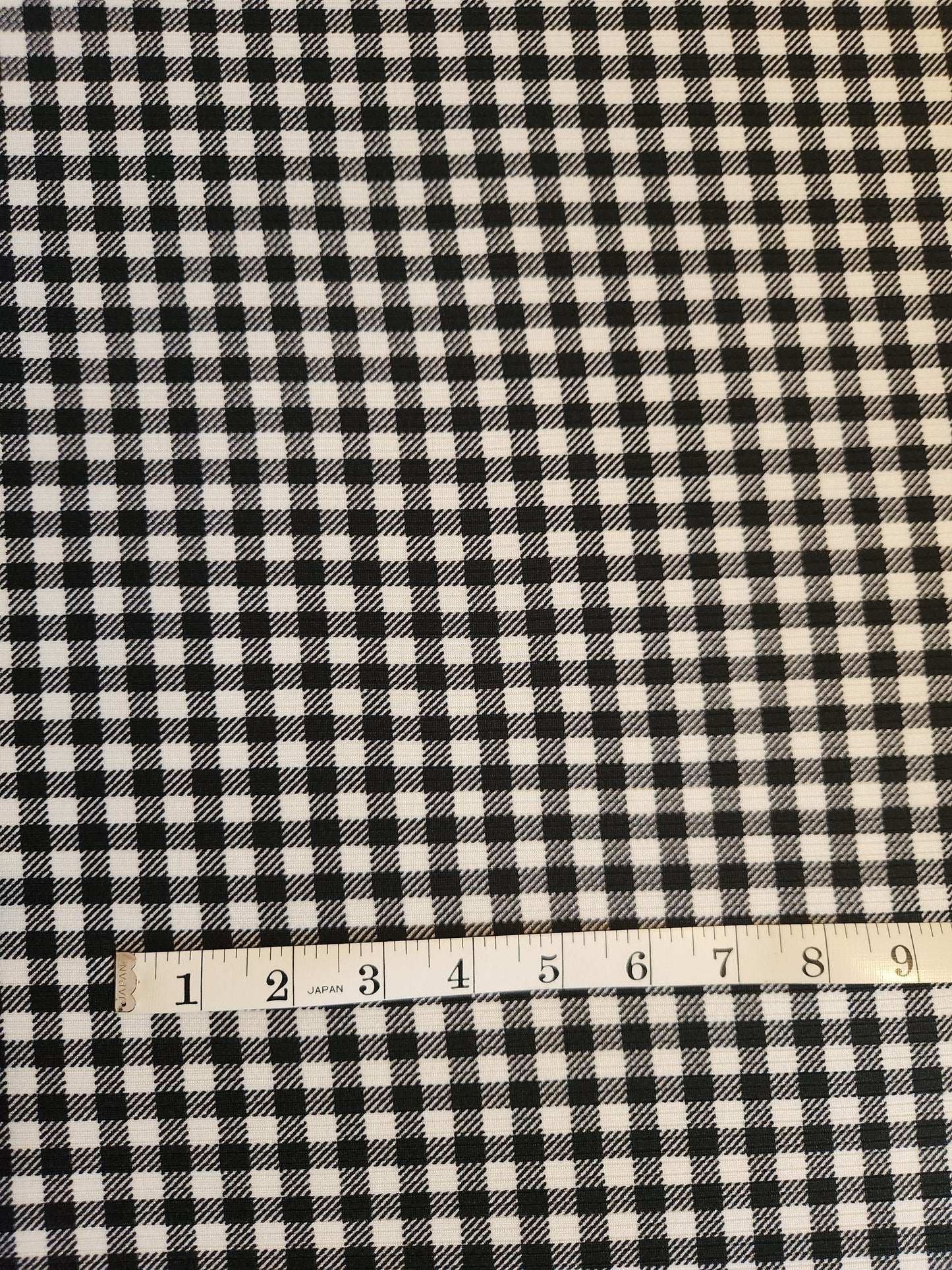Black & White Gingham Yummy Rib Knit