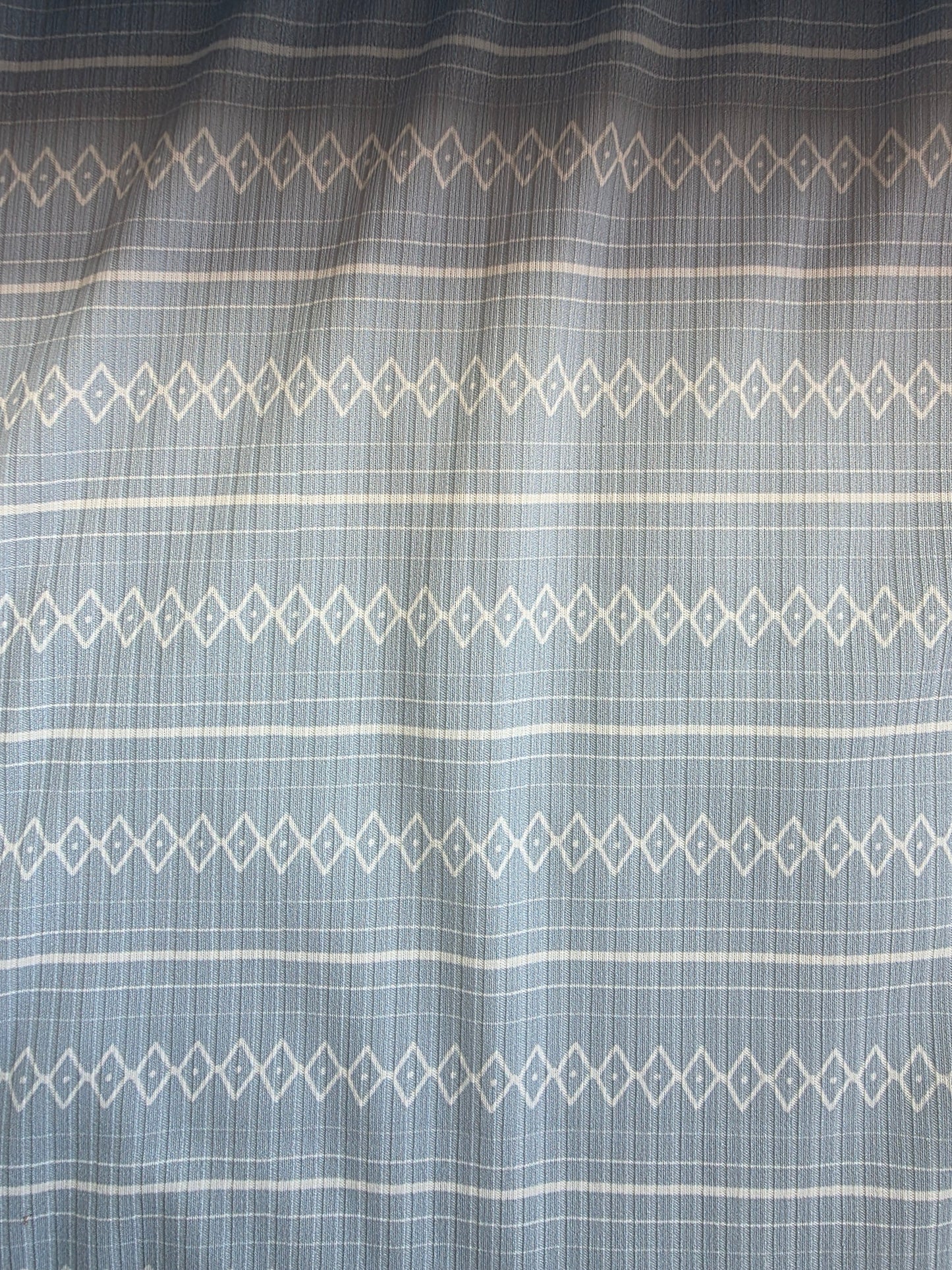 Blue Geometric Stripe Reign Rib Knit