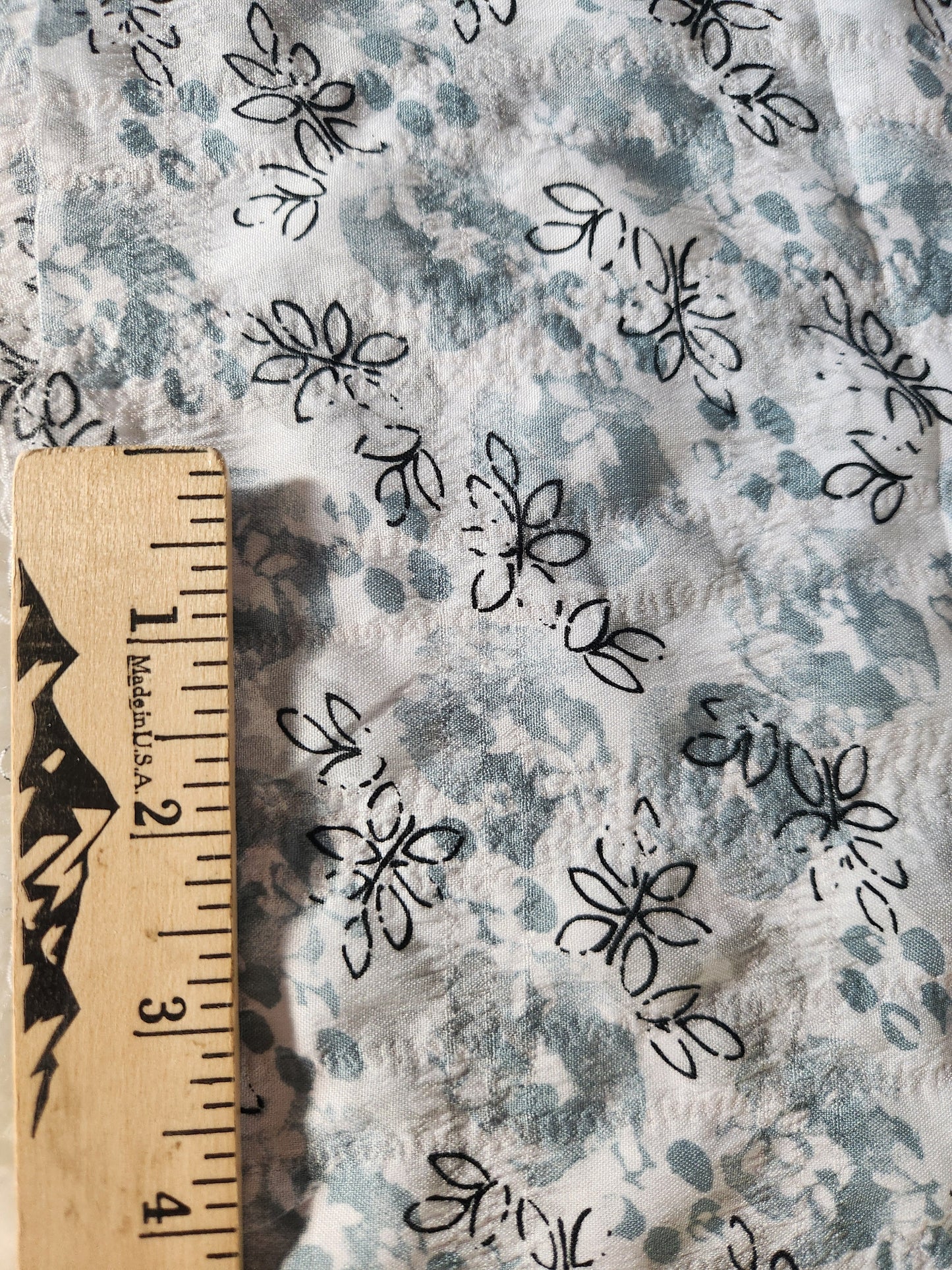 Blue Floral Polyester