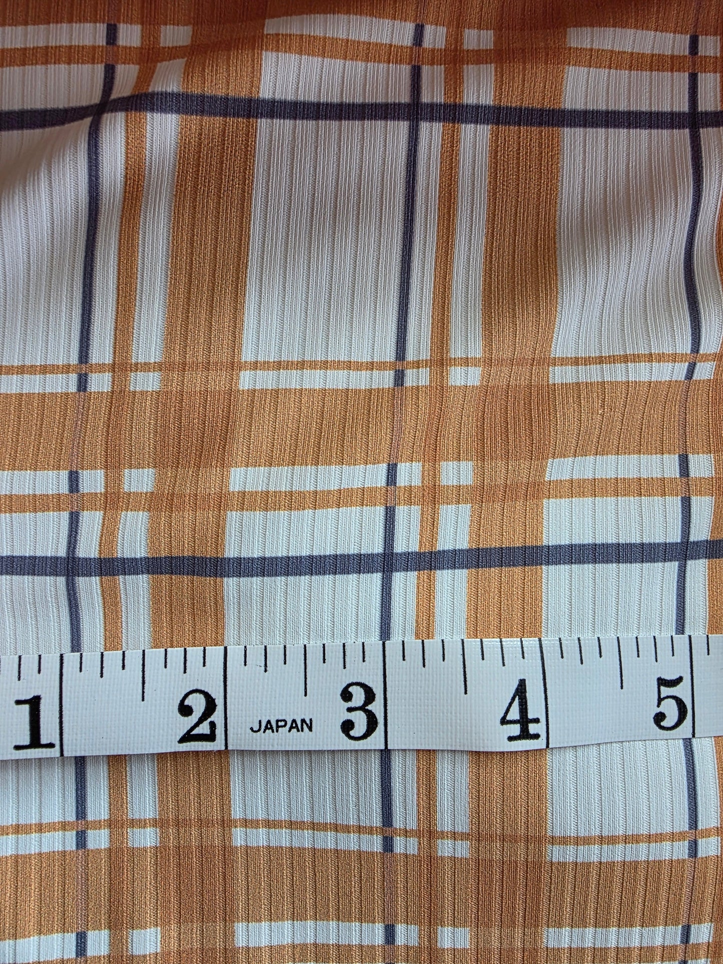 Gold Harvest Plaid Reign Rib Knit
