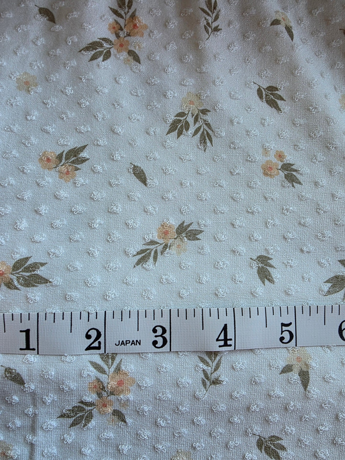 Yellow Ditsy Floral Swiss Dot Knit