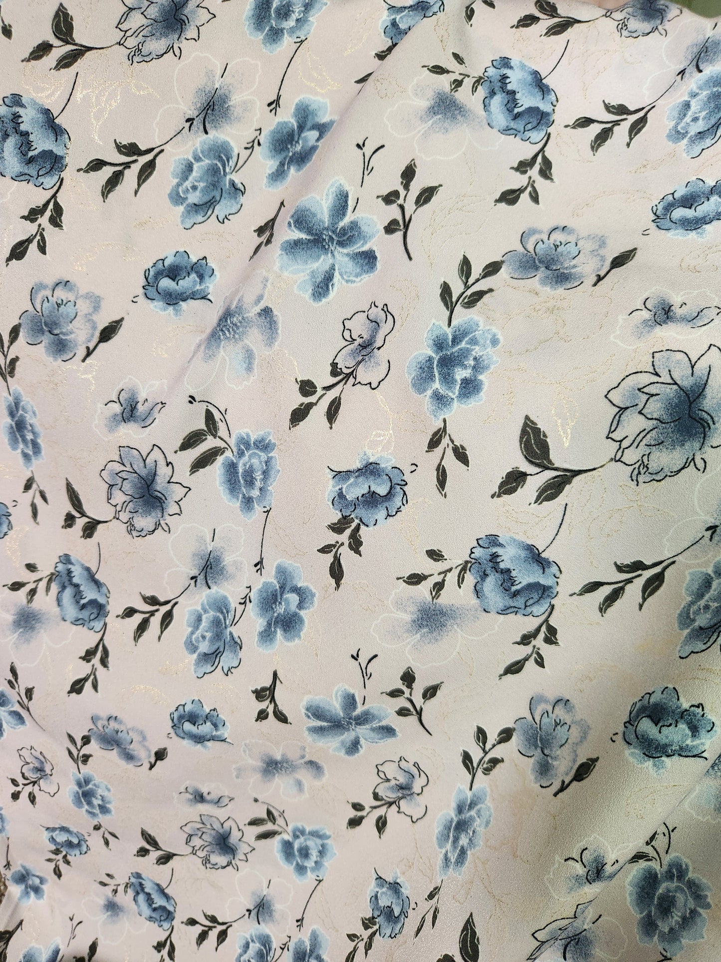 Floral Poly Stretch Crepe Foil