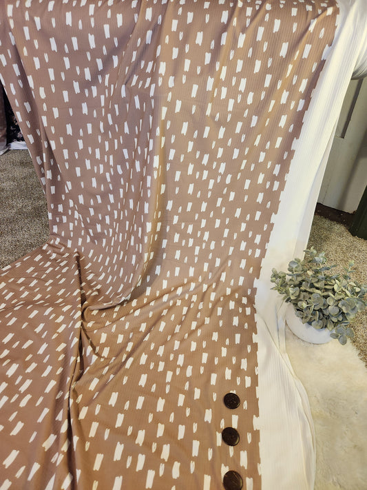 Tan Dash Reign Rib Knit