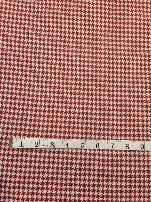 Red & White Houndstooth Yummy Rib Knit