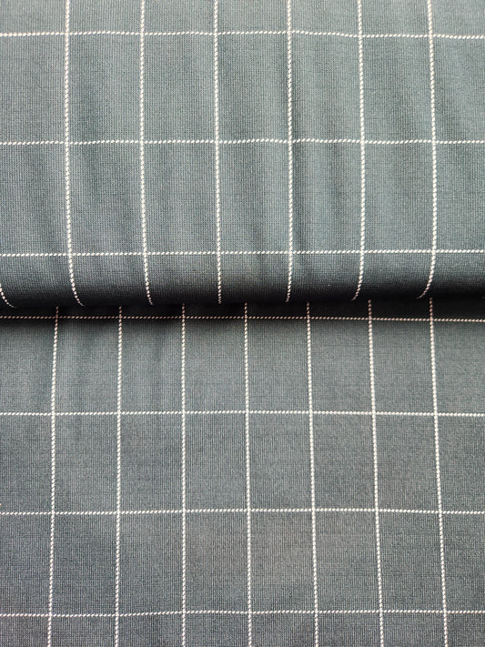 Hunter Green Window Pane Plaid Knit
