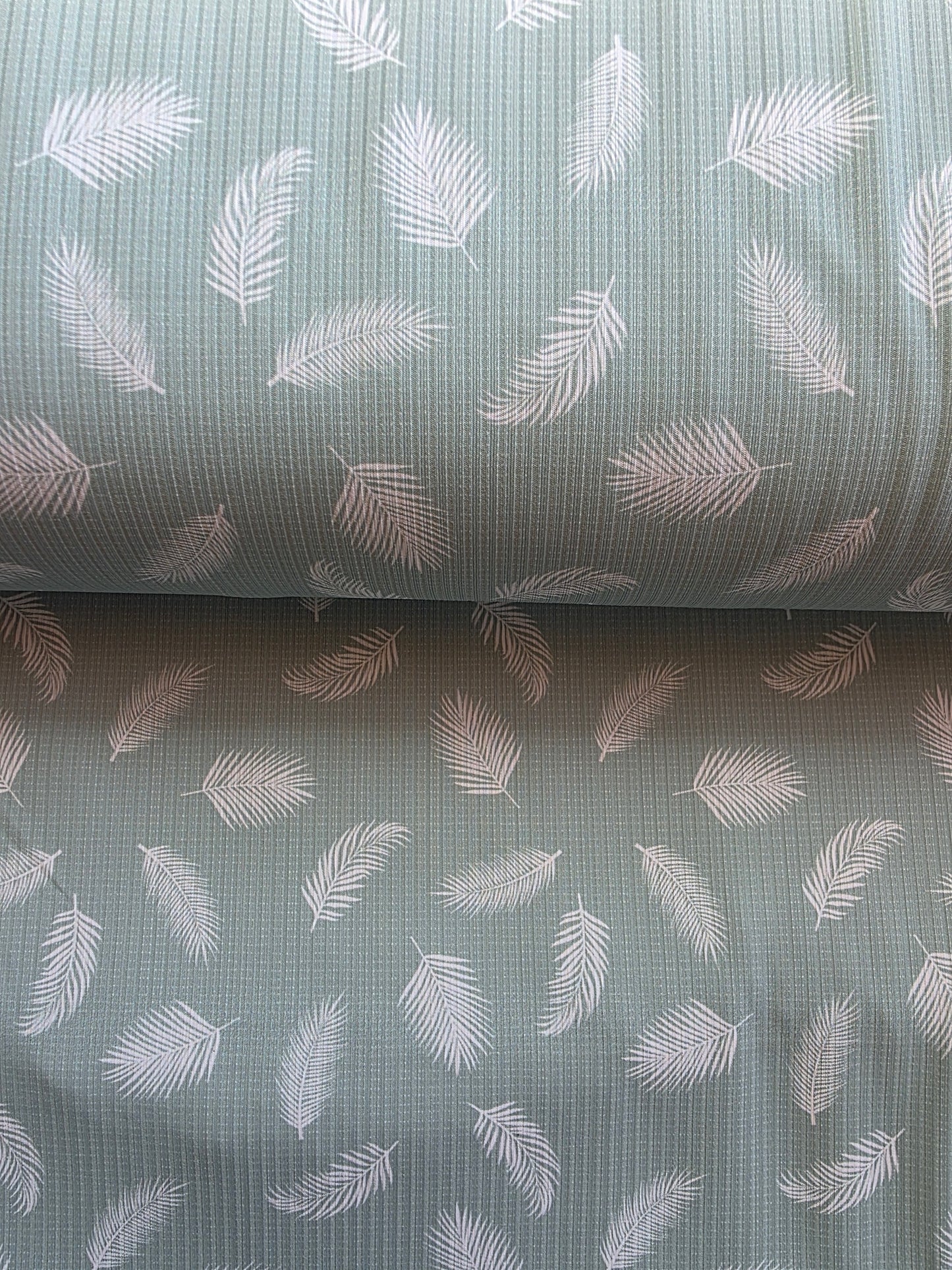 Mint Palm Leaves Reign Rib Knit
