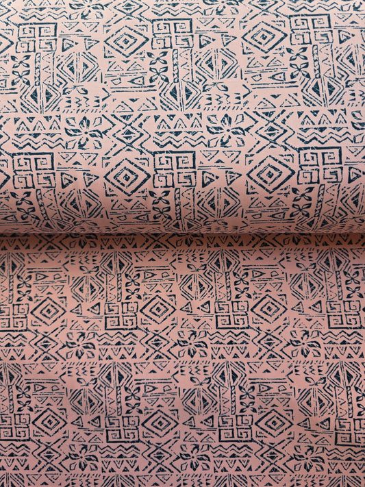 Coral Aztec Print Tamara Knit