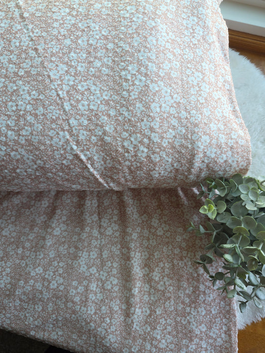 Almond Leesa Floral Swiss Dot Knit