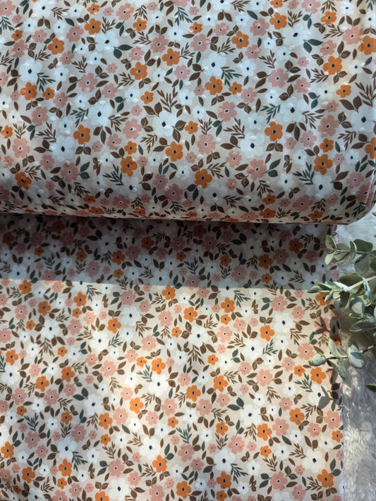 Beige Golden Hour Daisy Swiss Dot Knit