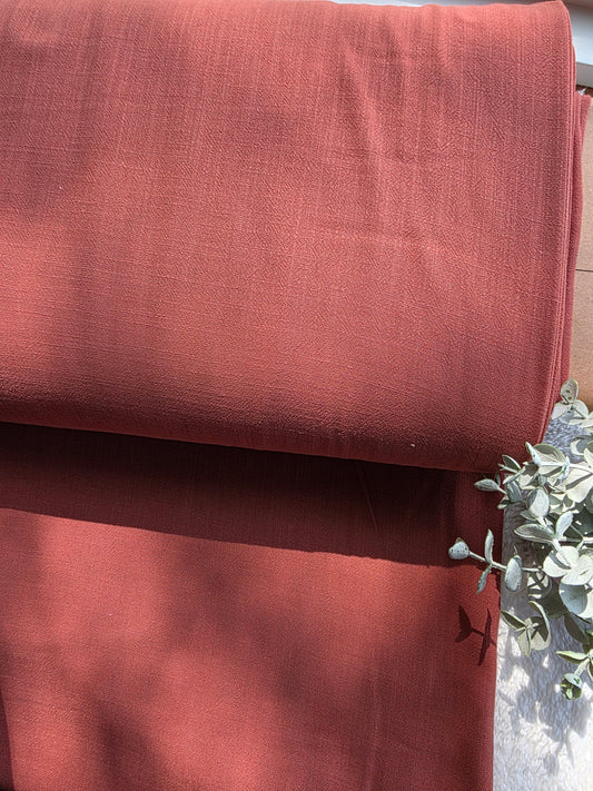 Chestnut Brown Solid Linen