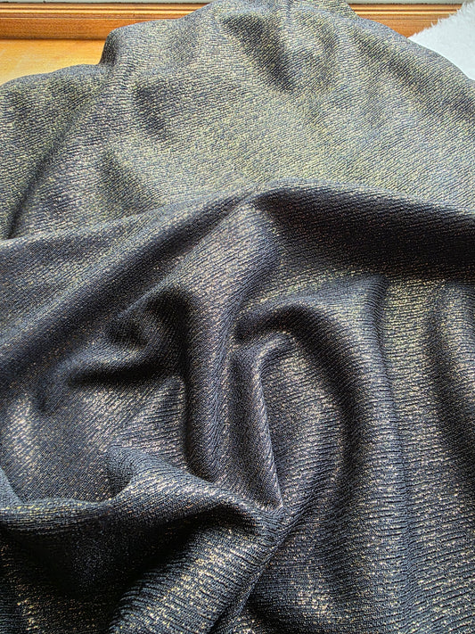 Black Gold Shimmery Twisted Rib Knit