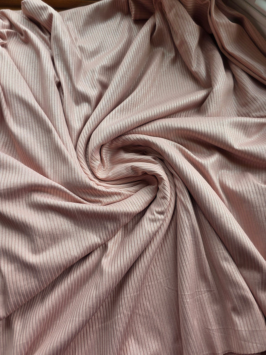 Blush Foil Rib Knit