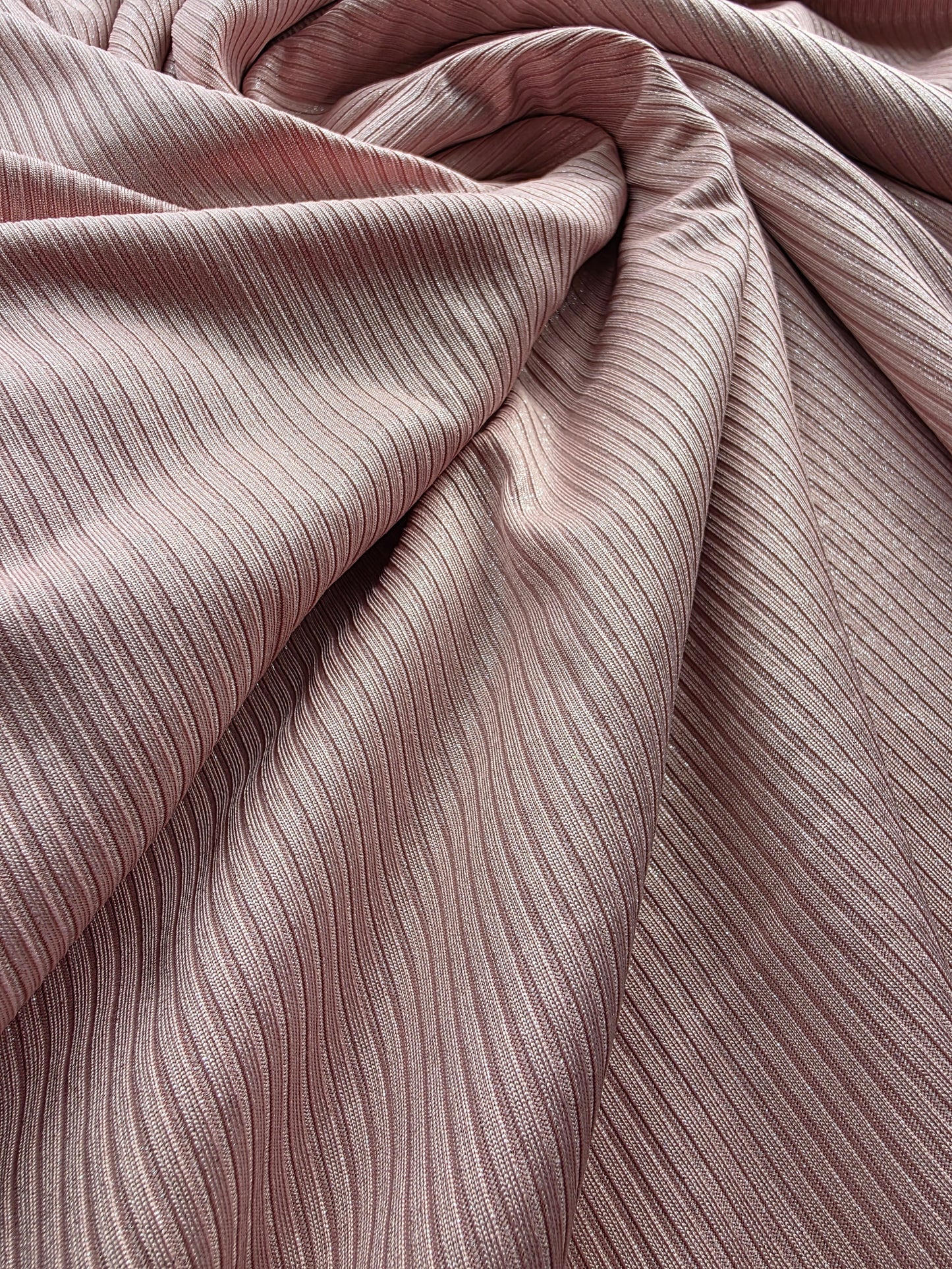 Blush Foil Rib Knit