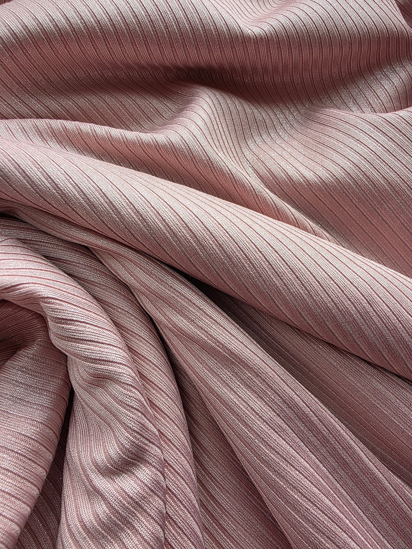 Blush Foil Rib Knit
