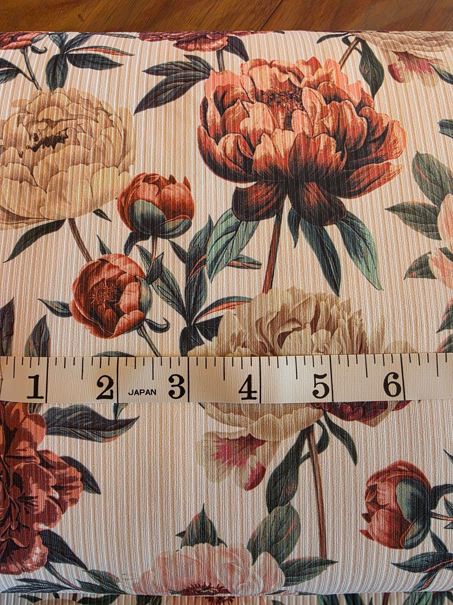 Vintage Peonies Reign Rib Knit