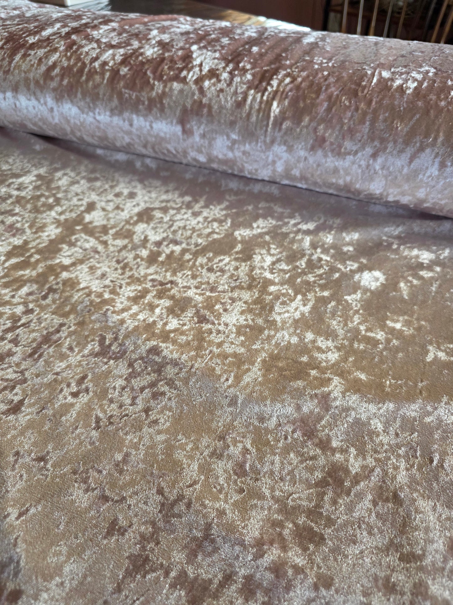 Blush Crushed Velvet | Sold By The Half Yard