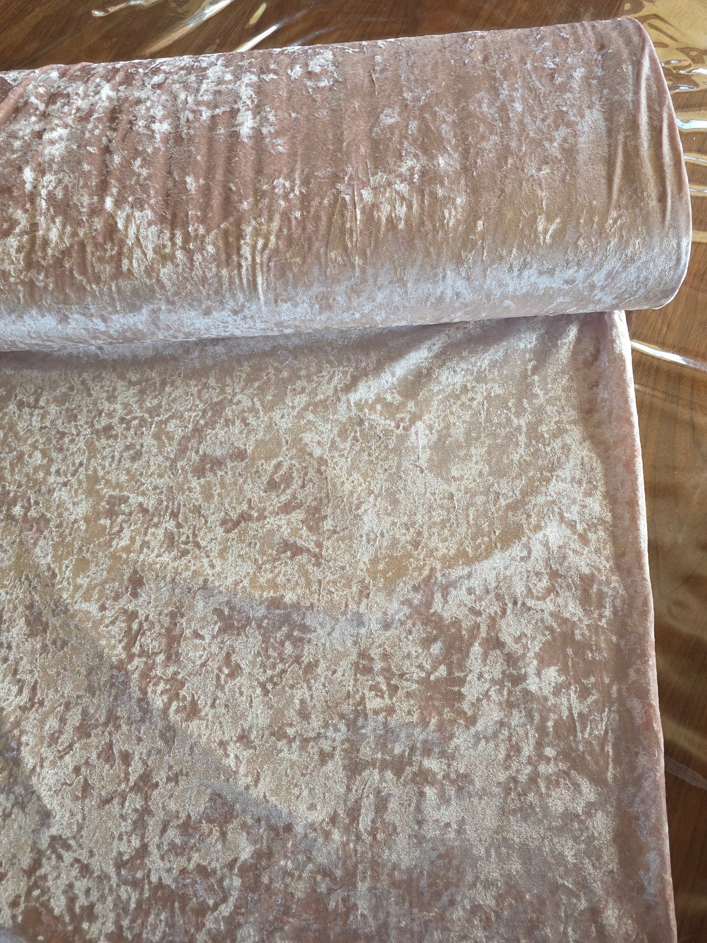 Blush Crushed Velvet | Sold By The Half Yard