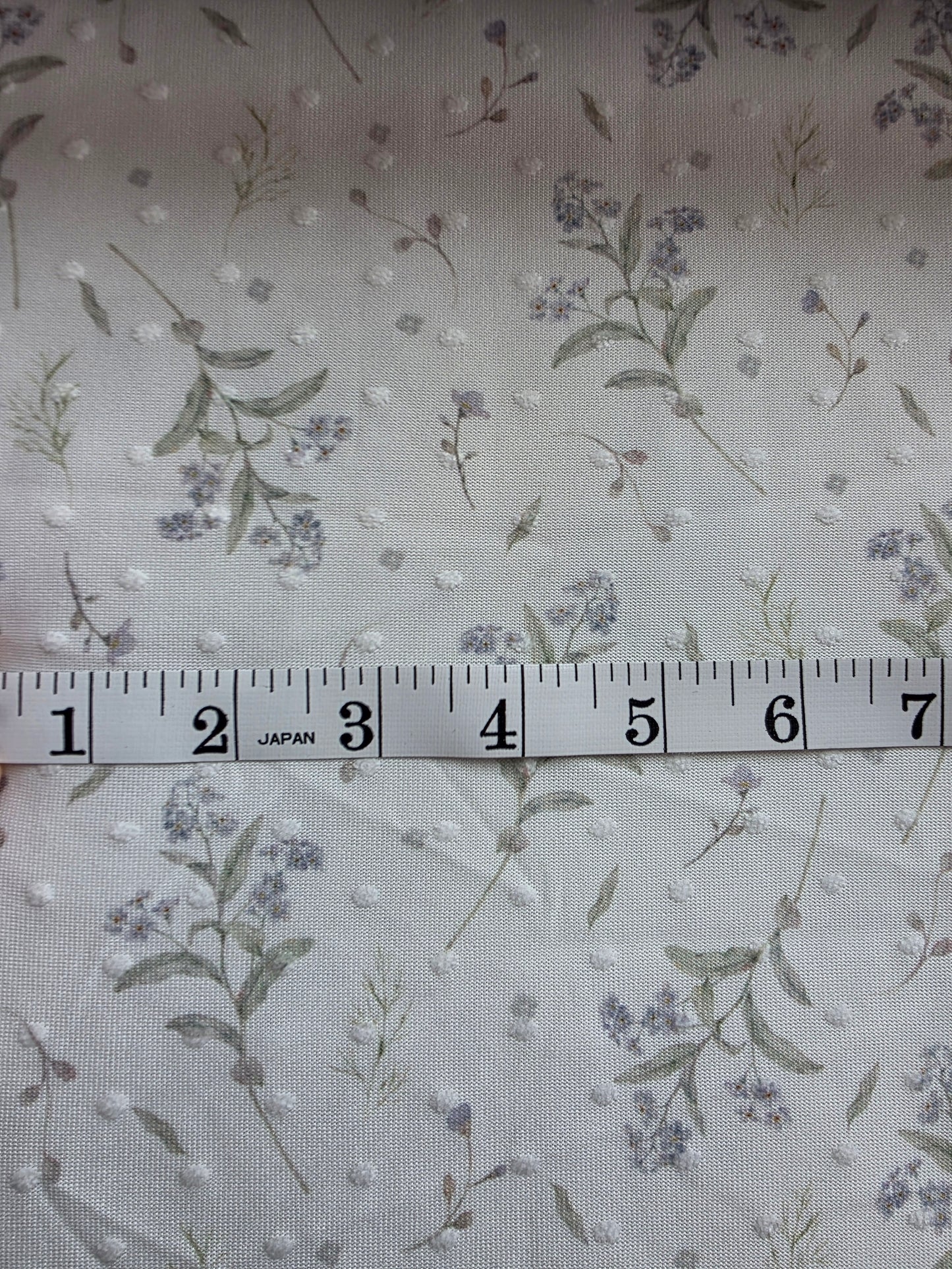 White Heirloom Sprays Swiss Dot Knit | Sold By The Half Yard