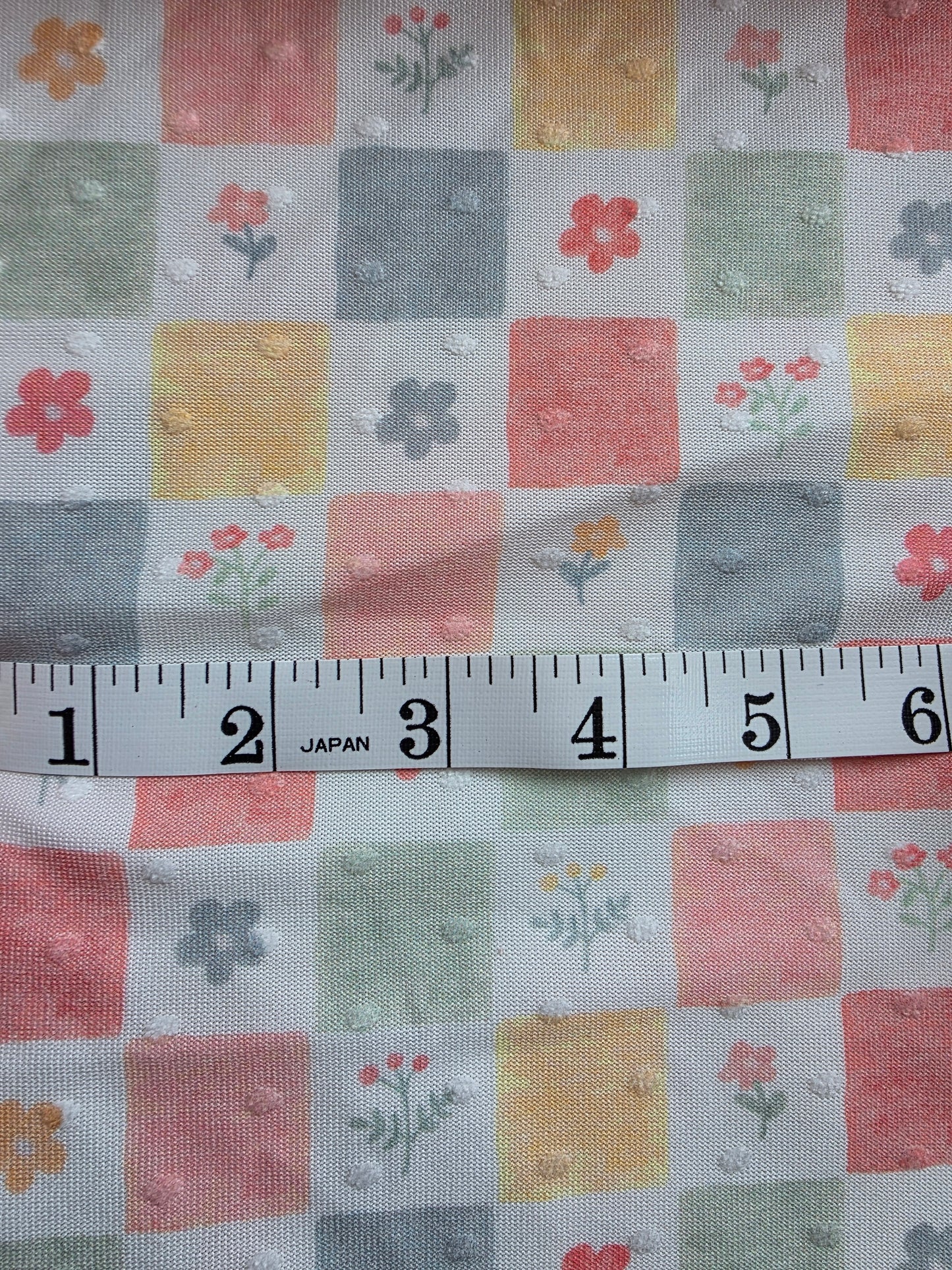 Pastel Painted Patchwork Swiss Dot Knit