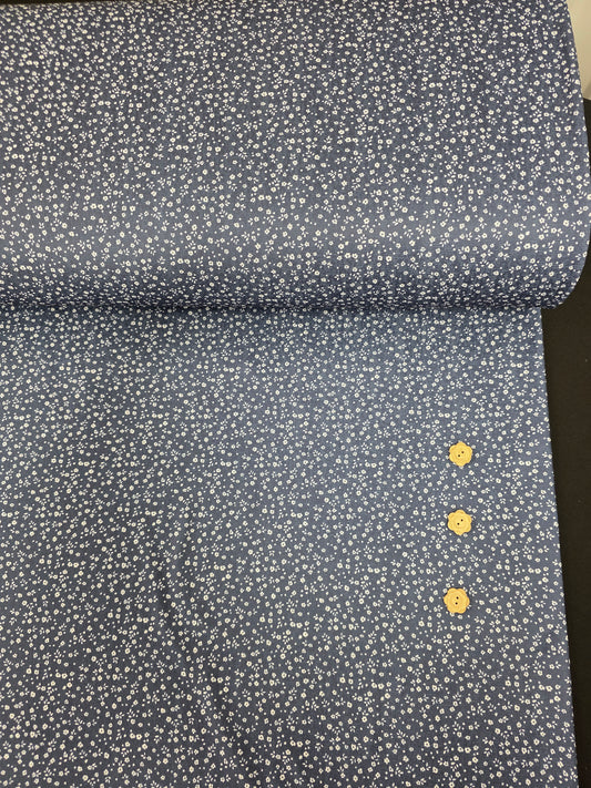 Denim Tiny Floral Eggshell Knit