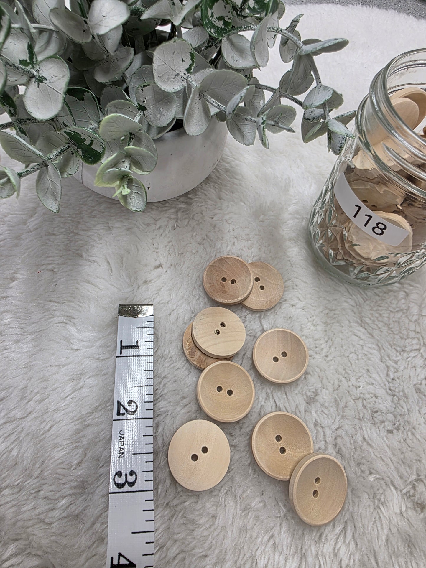 Decorative Wood Look Buttons