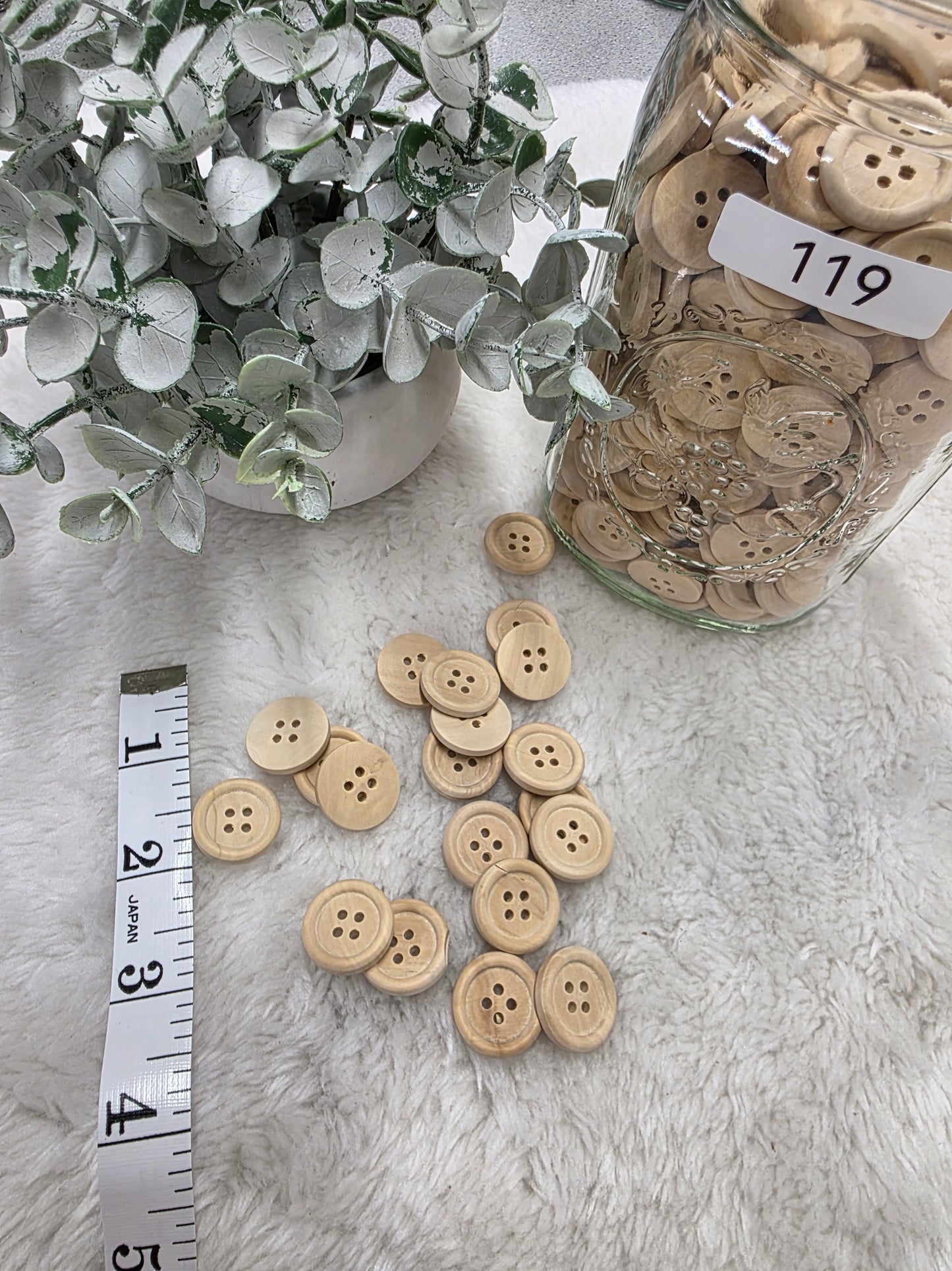 Decorative Wood Look Buttons