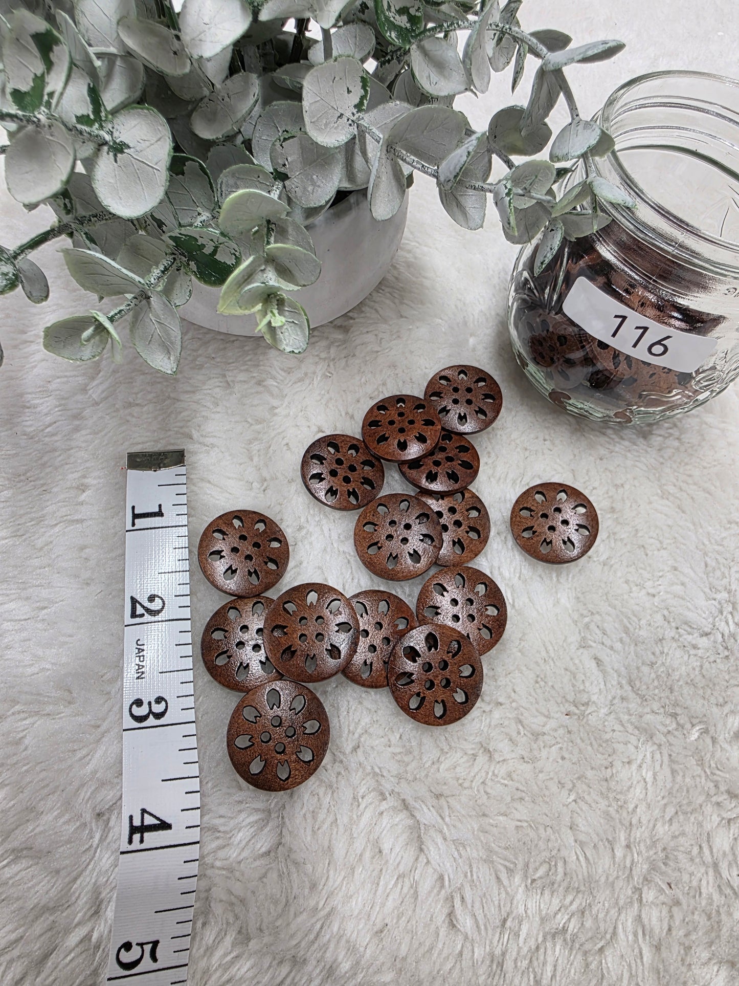 Decorative Wood Look Buttons