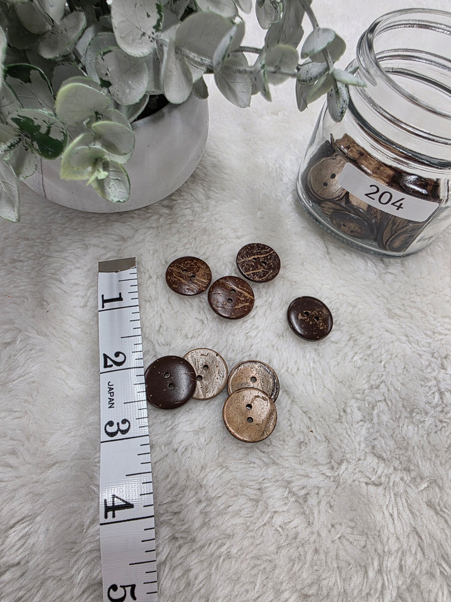 Decorative Wood Look Buttons