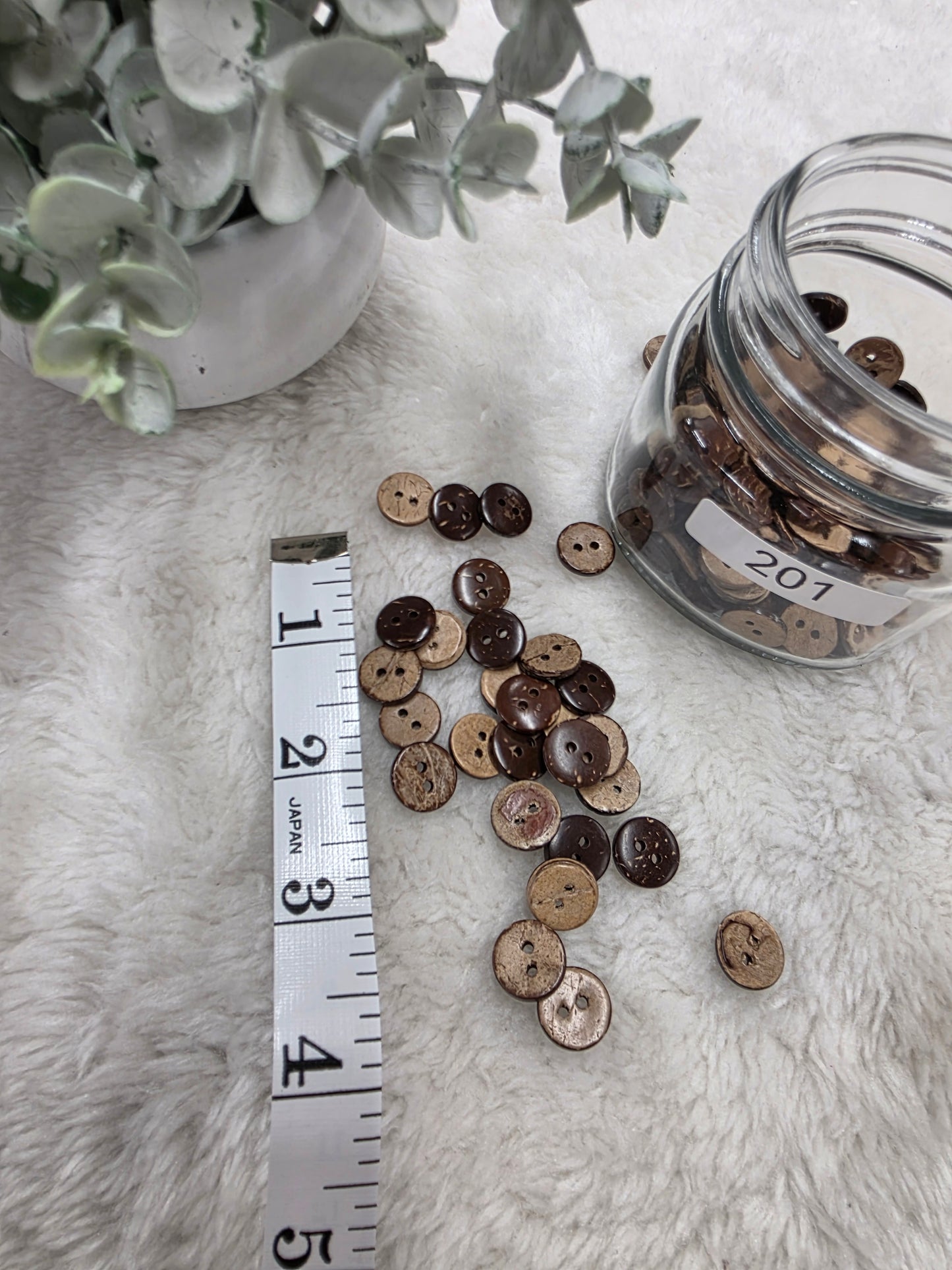 Decorative Wood Look Buttons