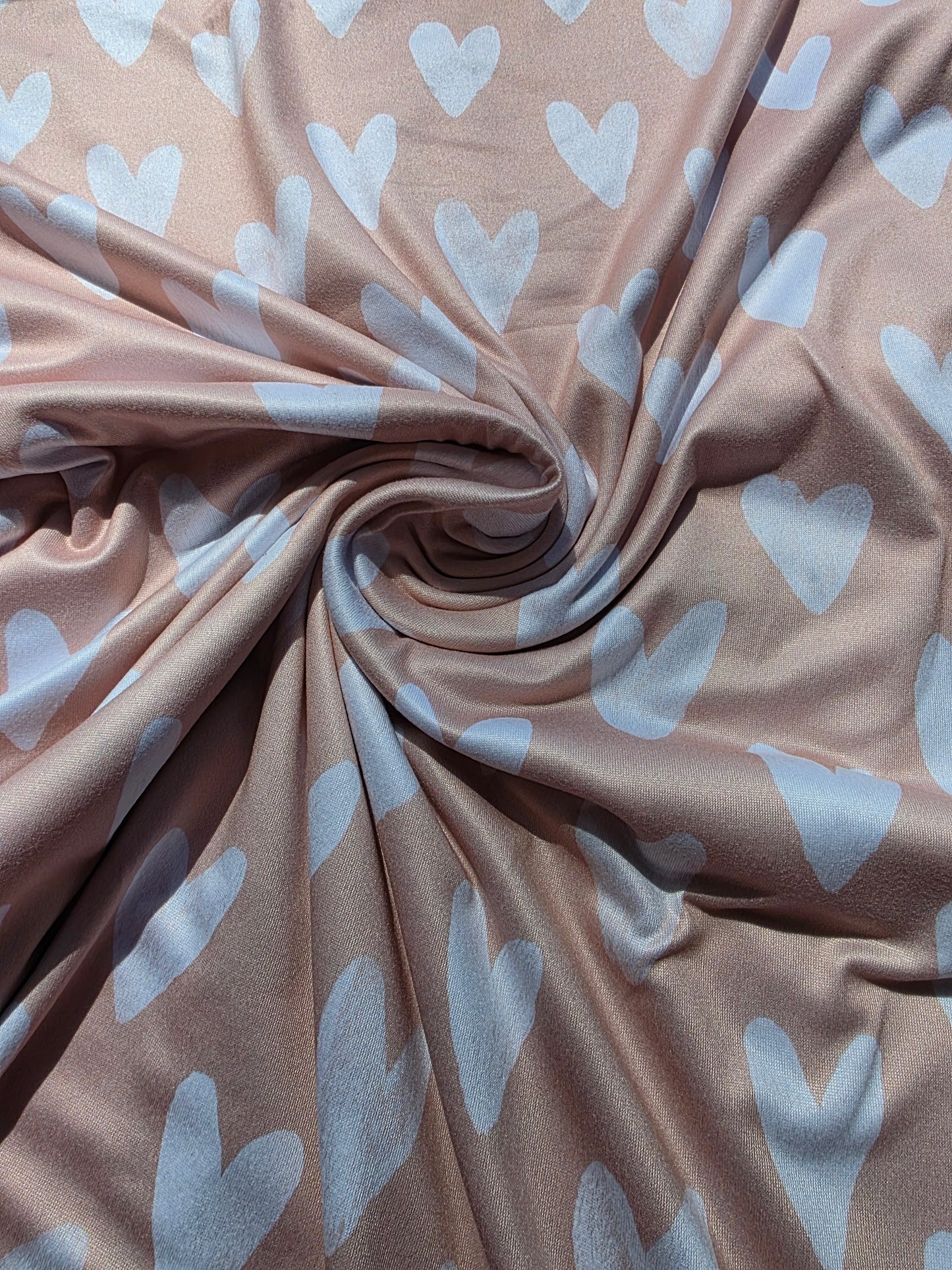 *Exclusive* Watercolor Hearts Double Brushed Poly Knit