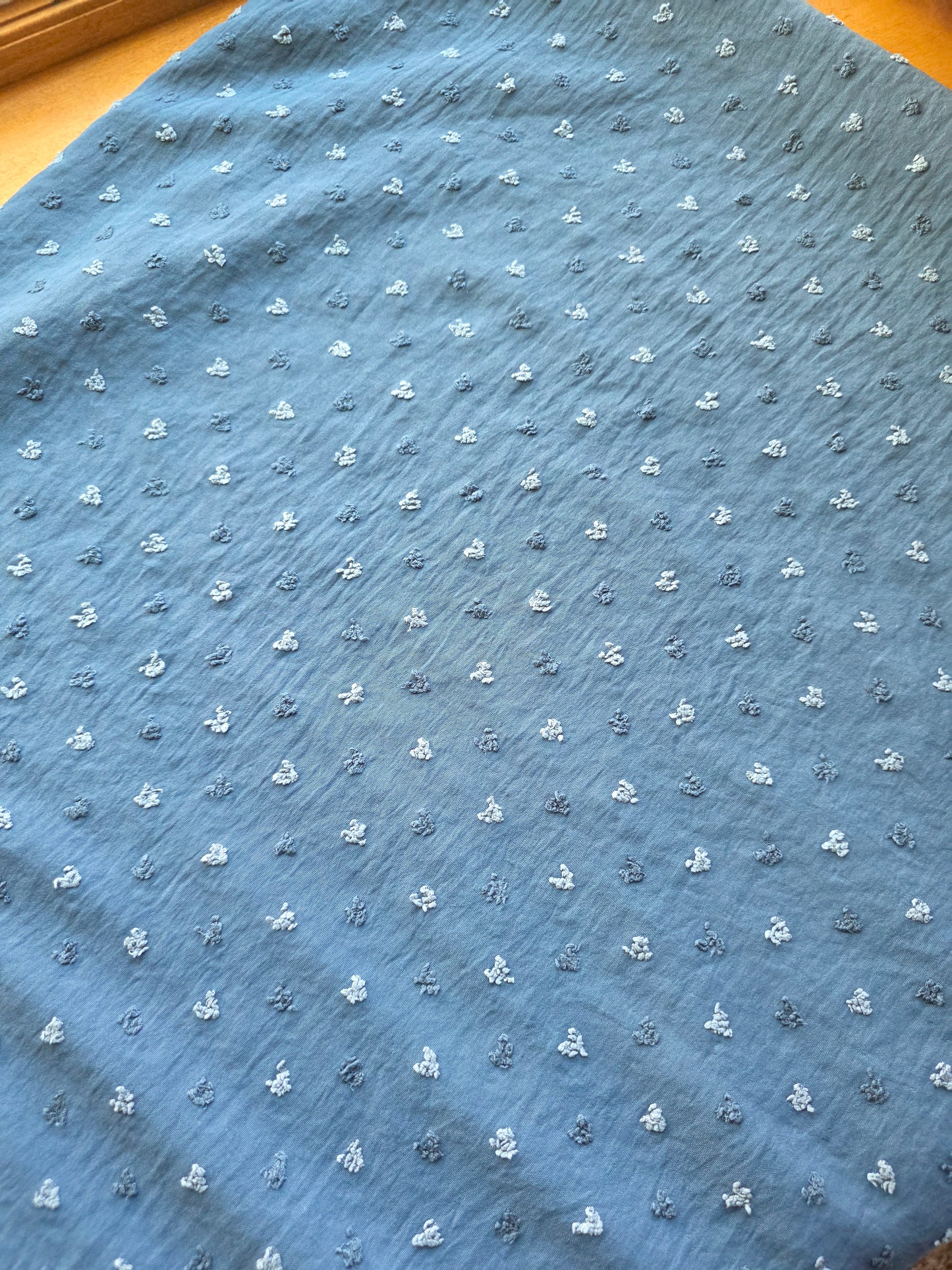 Navy Poly Swiss Heart | Sold By The Half Yard